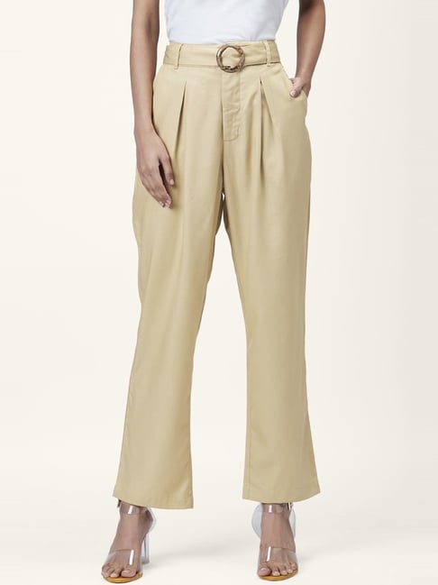Honey by Pantaloons Women Olive Green Regular Fit Pure Cotton Trousers  Price in India Full Specifications  Offers  DTashioncom