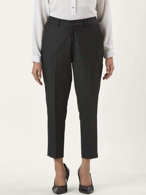Annabelle by Pantaloons Black Mid Rise Trousers