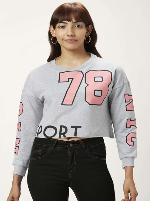 People by Pantaloons Grey Printed Sweatshirt-picture-12
