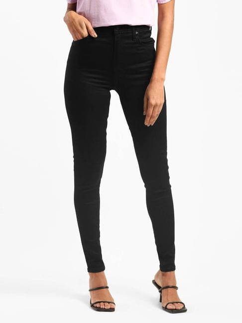 Levis Levi's Black Super Skinny Fit Mid Rise Jeans