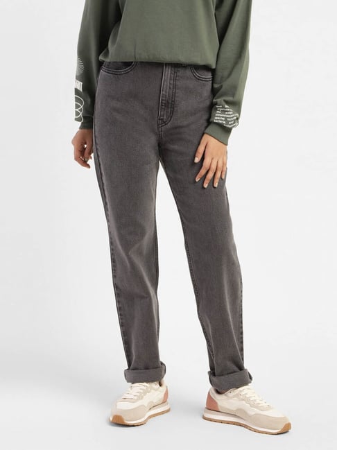 Mango Mom Fit Jeans, Open Grey at John Lewis & Partners