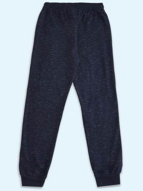Pantaloons Junior Navy Cotton Printed Trackpants