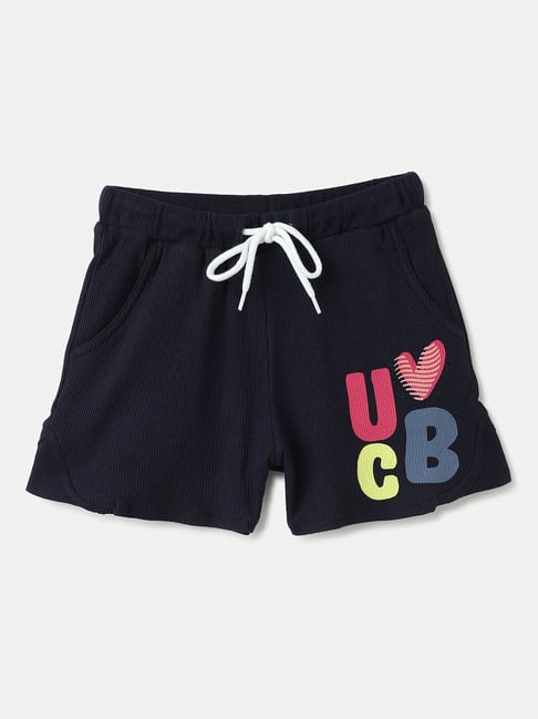 United Colors of Benetton Kids Navy Printed Shorts