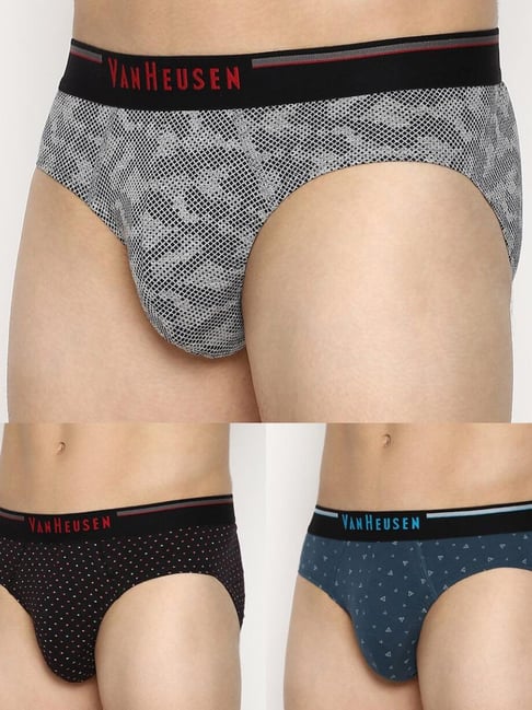 Van Heusen Regular Fit Anti Bacterial Super Soft Printed Briefs - Pack of 3 - CP-27, CP-28, CP-30-picture-13
