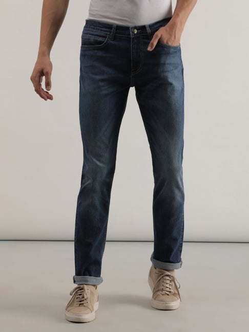 Lee Travis Blue Slim Fit Lightly Washed Jeans