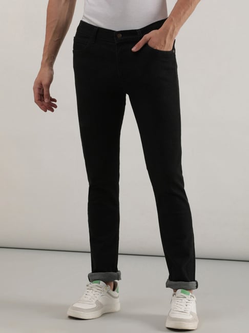 Lee Bruce Black Skinny Fit Lightly Washed Jeans