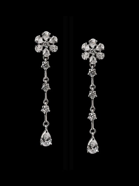 Clara 92.5 Sterling Silver Stone Anaya Dangler Earrings for Women-picture-43