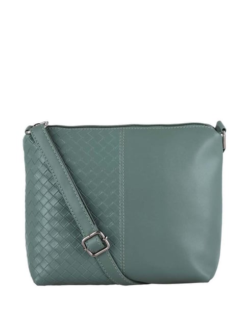 Buy Toteteca Green Textured Medium Sling Handbag Online At Best
