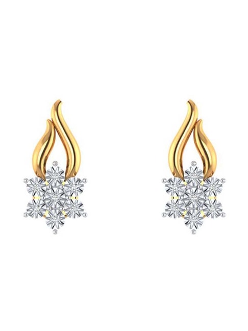 Buy PNG Jewellers 14k Enclosed TriStone Diamond Stud Earrings Online At  Best Price  Tata CLiQ