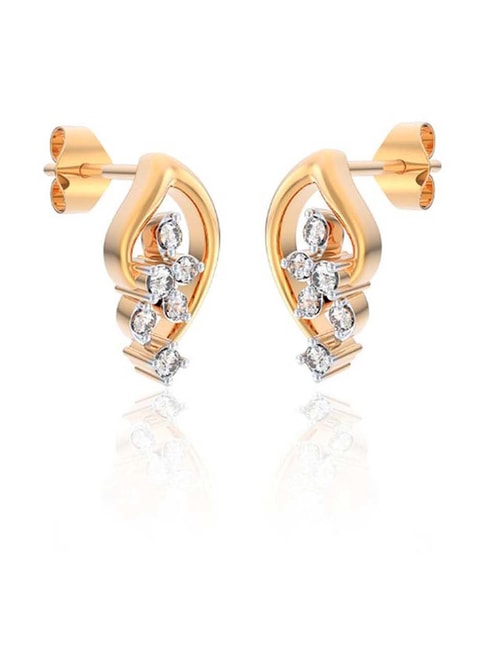 Buy PNG Jewellers 14k Auburn Petals Diamond Earrings Online At Best Price   Tata CLiQ