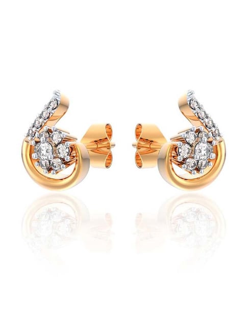 Buy PNG Jewellers 14k Classic Trigon Diamond Earring Online At Best Price   Tata CLiQ