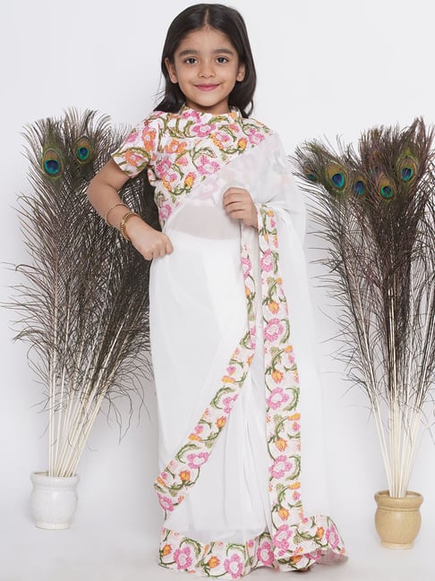 South Indian Ready to Wear Prestich Festive Saree with Blouse For Girl –  fancydresswale.com