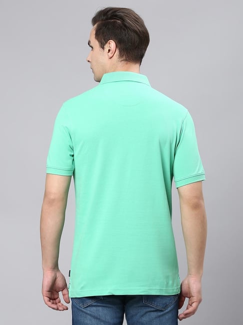 Beverly Hills Polo Club Mint Green Regular Fit Cotton Polo T Shirt