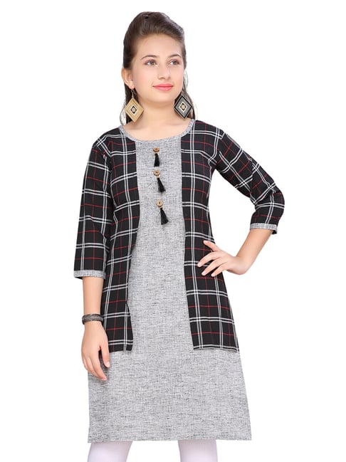 Checked kurtis outlet