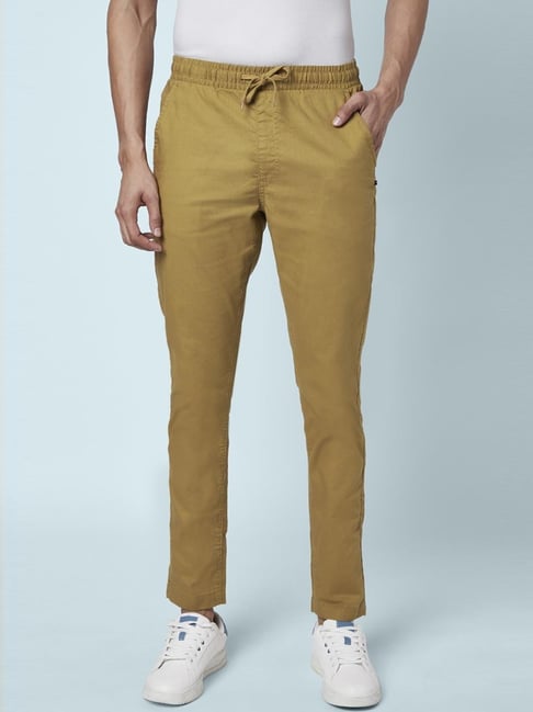 Buy Olive Trousers & Pants for Men by Urban Ranger by Pantaloons Online |  Ajio.com