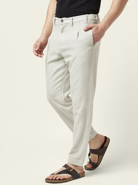 Mango linen tailored trouser in white  ASOS