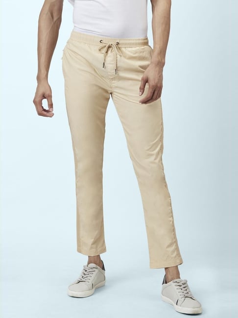 Urban Ranger Men Solid Slim Fit Casual Brown Trouser - Selling Fast at  Pantaloons.com