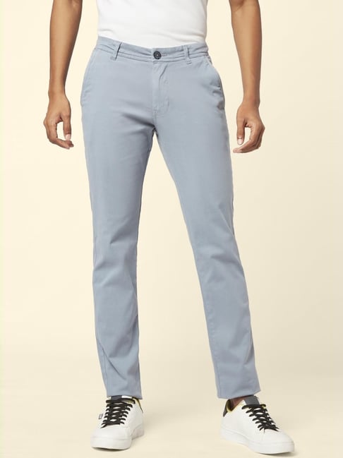 Buy Old Grey Mens Grey Slim Fit Trousers for Men Online at Bewakoof