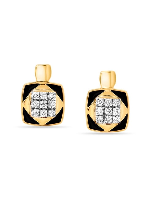 Artistic Diamond Stud Earrings-baongoctrading.com.vn