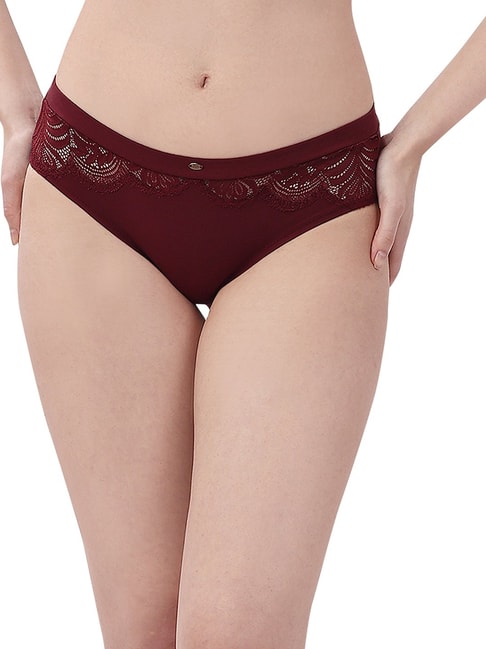 Soie Wine Hipster Panty Price in India