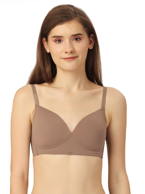 Soie Brown Full Coverage T-Shirt Bra Price in India