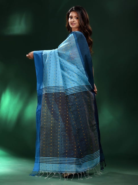 Royal Blue color saree in Pure Satin Silk fabric With Bandhani and Ajrakh  Printed Pallu | Kishori