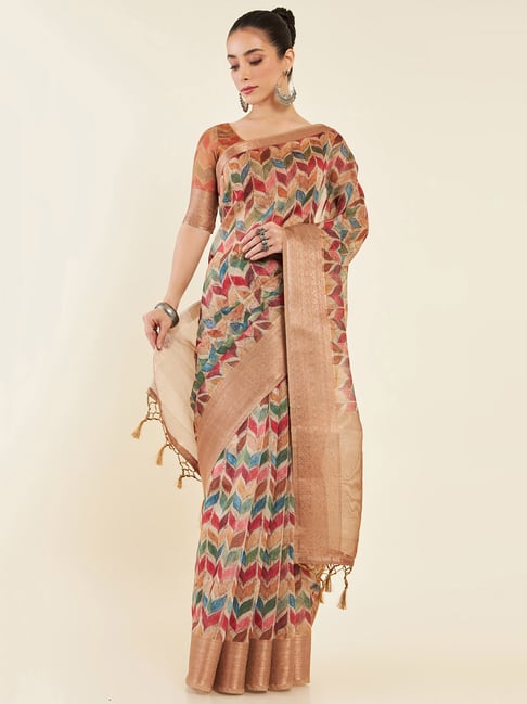 Printed Multicolor Saree, With blouse piece at Rs 3800 in Hubli | ID:  2852540160773