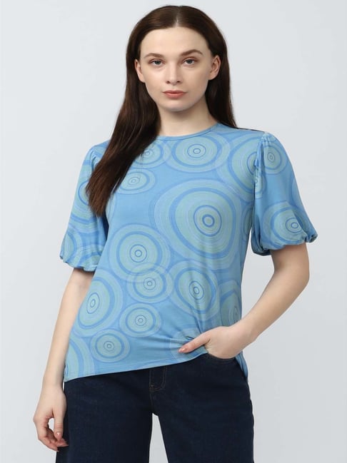 Van Heusen Blue Printed Top Price in India