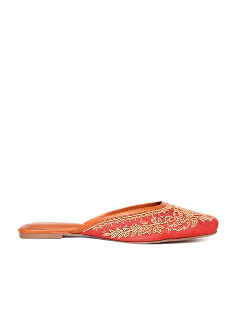 Folksong by W Women's Pink Mule Shoes Price in India