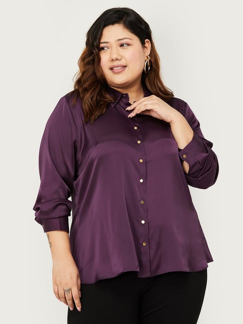 Nexus by Lifestyle Purple Regular Fit Shirt