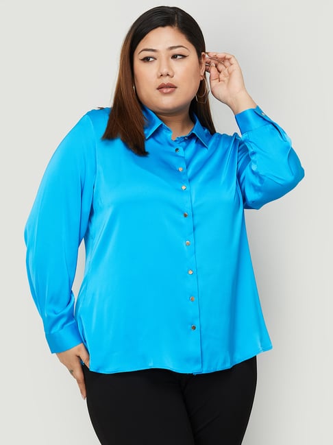 Nexus by Lifestyle Blue Regular Fit Shirt