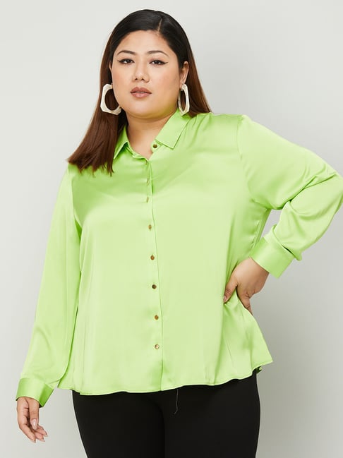 Plus size clearance lime green shirt