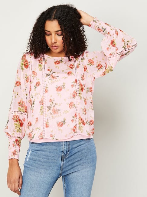 Fame Forever by Lifestyle Pink Floral Print Top