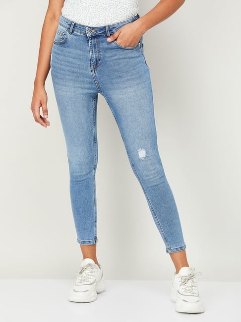 Fame Forever by Lifestyle Blue Cotton High Rise Jeans