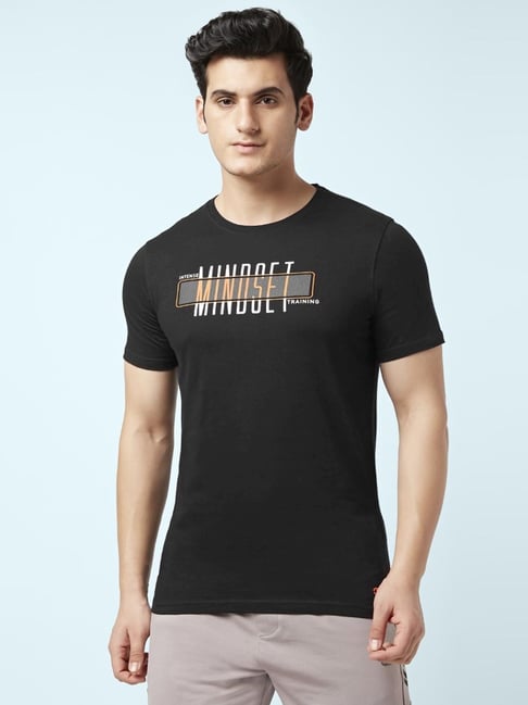 Ajile by Pantaloons Black Cotton Slim Fit Printed T-Shirt-picture-92