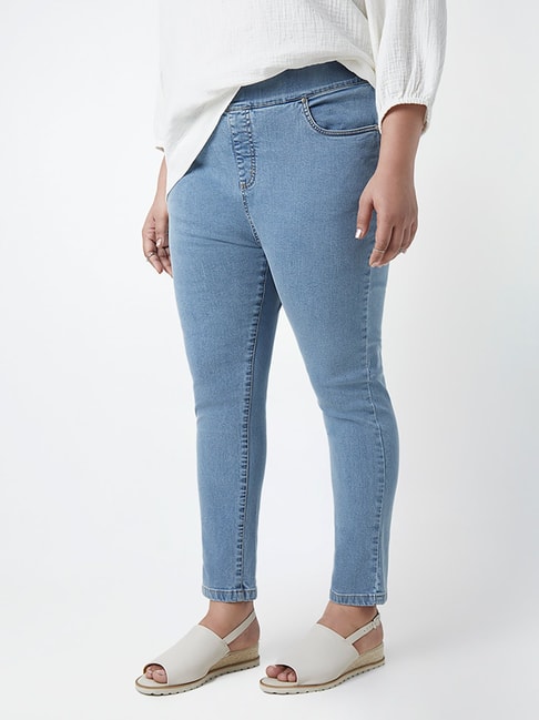 Buy online Blue High Rise Denim Jeans from Jeans  jeggings for Women by  Showoff for 1649 at 63 off  2023 Limeroadcom