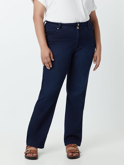 Gia Curves by Westside Dark Blue Flared Jeans