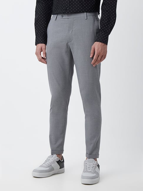 Buy Andamen Grey Trousers  Regular Fit for Men Online  Tata CLiQ Luxury