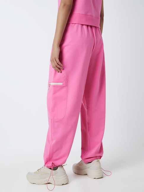 Studiofit by Westside Pink Cargo-Style Joggers