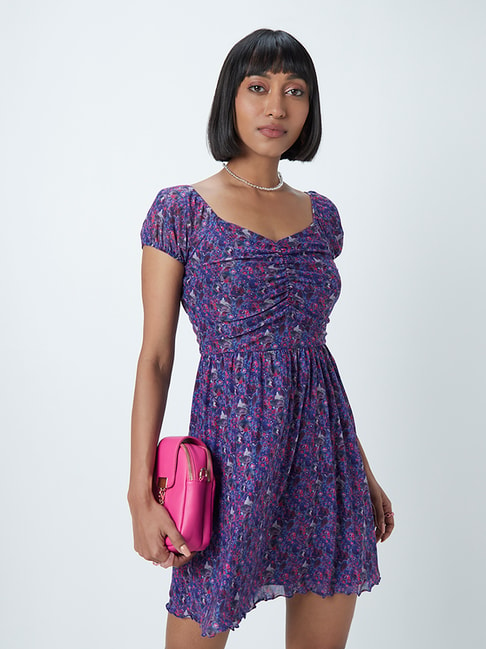 Nuon by Westside Purple Floral-Print Dress Price in India