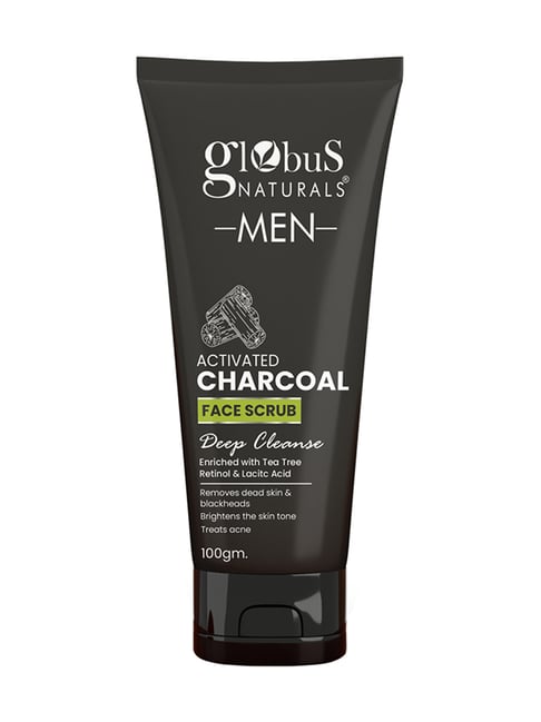 Globus Naturals Men Activated Charcoal Face Scrub - 100 gm