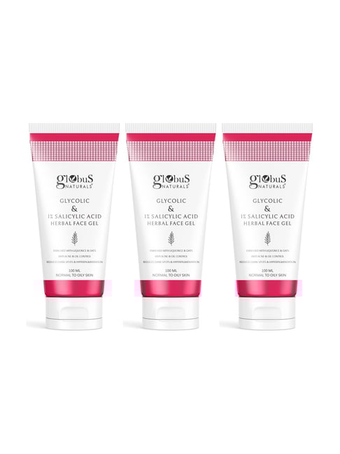 Globus Naturals Glycolic & 1% Salicylic Acid Herbal Face Gel - Pack of 3-picture-10