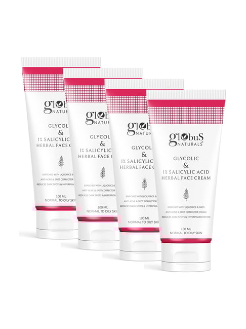 Globus Naturals Glycolic & 1% Salicylic Acid Herbal Face Cream - Pack of 4-picture-18