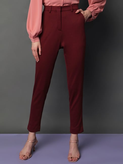 ASOS DESIGN super skinny suit trousers in burgundy blackwatch tartan check   ASOS