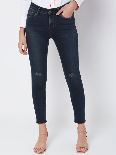 Buy Distressed Jeans For Women Online In India Best Price Offers | Tata CLiQ