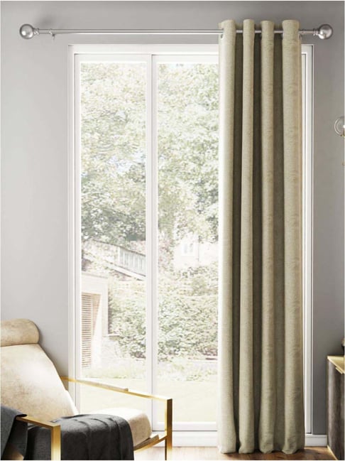 Bianca Tremezzo Sage Green Faux Silk 7 Ft. Door Curtain