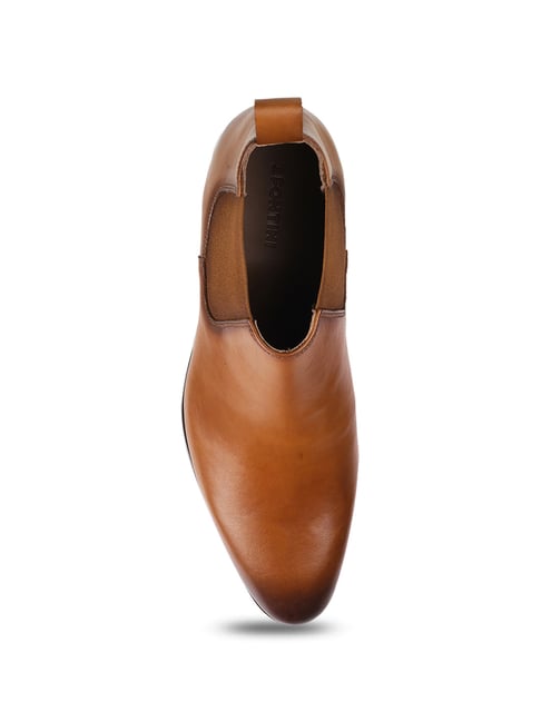 Buy J. Fontini by Mochi Men's Tan Chelsea Boots for Men at Best