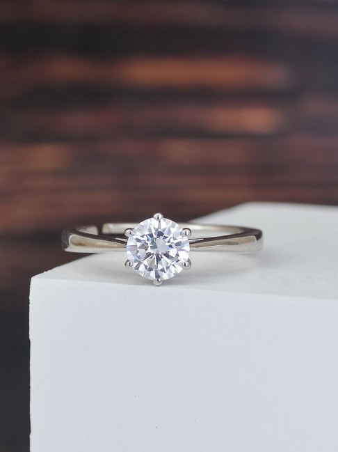White 18K Gold Adjustable Ring 1.15 TCW Natural Diamond Jewelry | Enga –  JewelbyReeka
