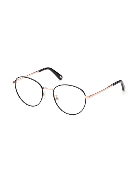 Web Eyewear Black Oval Eye Frames for Men