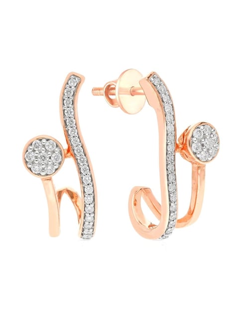 Inside & Outside Diamond Hoop Earrings Yellow Gold, Diamond Hoop Earrings  Gold, 2.86 Carat 1.25